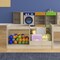 Flash Furniture Bright Beginnings Commercial Grade Modular Double Sided 2 Tier Wooden Classroom Book Display Shelf with Transparent Storage Bin, Natural MK-KE20789-GG - alternate 7